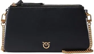 Pinko Pinko, Tassen, Dames, Zwart, ONE Size, Katoen, Double Mini