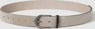 Brunello Cucinelli Suede belt with monili in Light Grey at Nordstrom, Size Xx-Small
