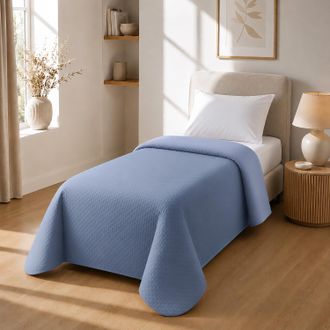 KASANOVA Trapuntino singolo double face blu