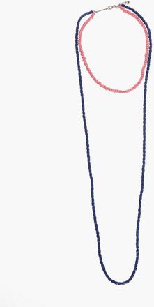 Dsquared2 Layered Necklace with Two-Tone Resin Beads size Unica
