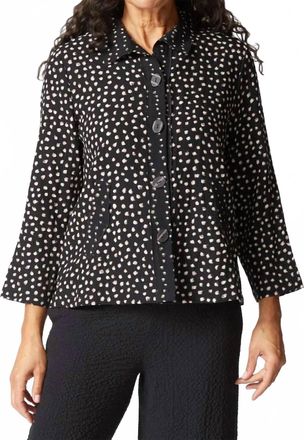 Habitat Express Dot Mix Pleat Back Jacket In Black