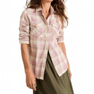 Pendleton Perfect Two Pocket Shirt In Ivory Plaid