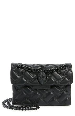 Kurt Geiger Kensington Leather Mini Crossbody Bag in Black at Nordstrom