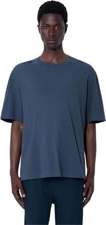 Margaret Howell Klassiek T-shirt met ronde hals - Heren - T-shirts - Blauw - M - Katoen - Tops