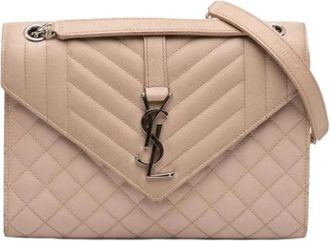 Saint Laurent Pre-owned Envelope Bag - Dames - Vintage Schoudertas - Bruin - ONE Size - Leer - Vintage