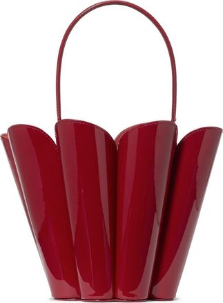 Kate Spade New York the spade patent leather bucket bag in Dark Scarlet at Nordstrom