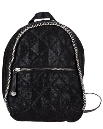 Stella McCartney Stella Mccartney Black Faux Leather Falabella Backpack (Authentic Pre-Loved)
