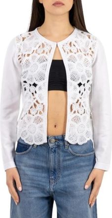 LuckyLu Gm 01Ca Cardigan - Dames - Vesten - Wit - L - Truien & Vesten