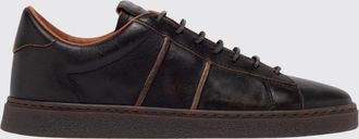 Buttero Aged Leather Low-Top Sneakers with Tone-on-Tone Logo