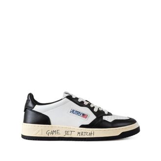 Autry White Trainers Two-Tone Perforated Design - male - Autry - Sneakers - Black - 12 UK - Shoes