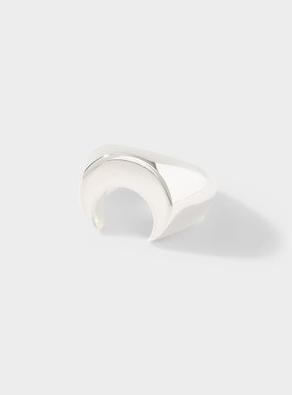 Marine Serre Mens Moon logo ring