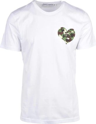 Dolce & Gabbana t-shirt - Heren - T-shirts - Wit - M - Katoen - Tops
