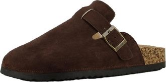 Generic Les Arlesiennes Adults Unisex Comfort Clogs Faux Suede Adjustable Buckle Cork Effect Footbed (Dark Brown, UK Footwear Size System, Adult, Women, Numer