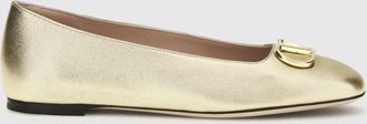 Valentino Garavani Ballerine VLogo Signature in nappa laminata color oro