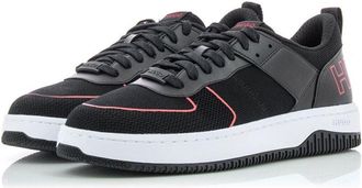 HUGO BOSS Hugo Mens Kilian Tenn Back Logo Lace Up Sneakers, Black Pepper