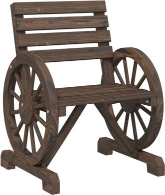 vidaXL Vidaxl - Silla De Jard&iacute;n De Madera Maciza De Abeto 58x58x78,5 Cm