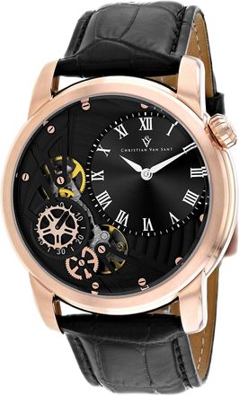 Christian Van Sant Mens Black dial Watch