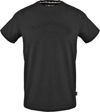 Aquascutum Heren Tonaal Logo Jersey T-shirt (Zwart)