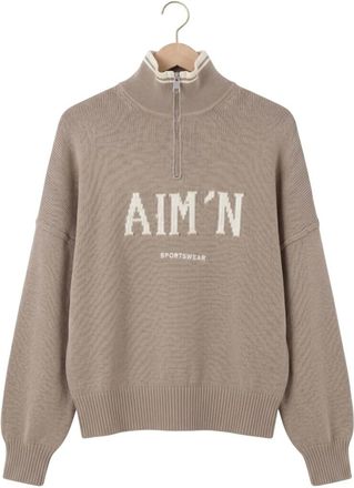 Aim'n Dames, Sweatshirts & Hoodies, Beige, Maat: L