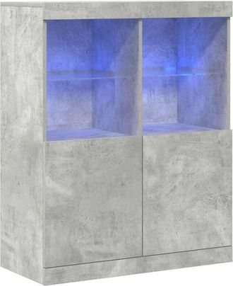 vidaXL Aparador De Madera Contrachapada Gris Hormig&oacute;n 81x37x100 Cm Vidaxl