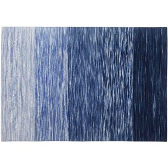 Beliani Beliani - Alfombra Azul De Lana Y Poli&eacute;ster 140 X 200 Cm Tejida A Mano Dise&ntilde;o Moderno Kapakli