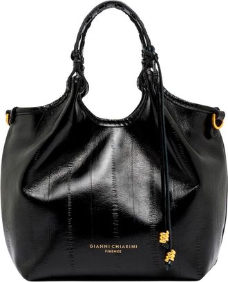 Gianni Chiarini Womens Handbag Dua Black Leather Cow Handbags Hand Bags