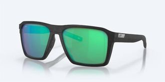 Costa Unisex Antille Polarized Sunglasses In Net Black Green Mirror