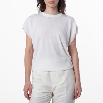 Burberry EKD Fine-Knit Wool Top, Size XX-Small