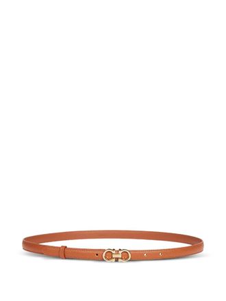 Ferragamo Gancini hammered belt - Brown