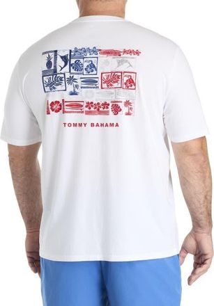 Tommy Bahama Big & Tall American Boardblock Graphic T-Shirt in White at Nordstrom, Size 2X Big