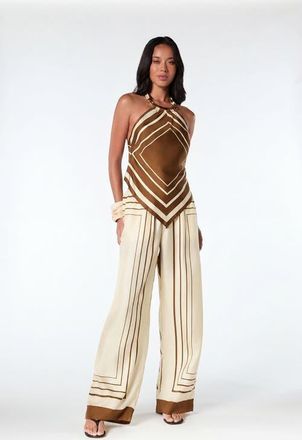 Nicholas Sandra Print Pant in Ivory Spice Scarf Print at Nordstrom, Size X-Large