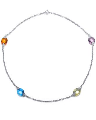Genevive Silver Cz Necklace