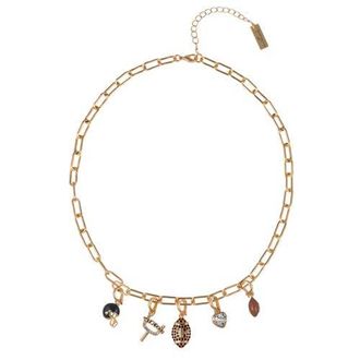 Hallmark Heart Charm Necklace in Gold - Football at Nordstrom, Size 18