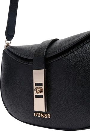 Guess Womens Shoulder Bag Black Polyurethane Shoulder-bags