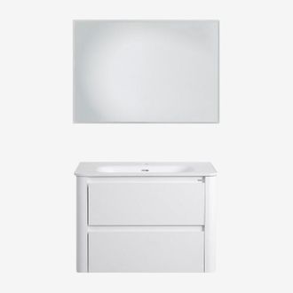 Sklum Sklum - Conjunto De Mueble De Ba&ntilde;o En Madera Con Lavabo Integrado Egerton