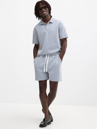 Le 31 Mens Diamond jacquard short Inseam: 6