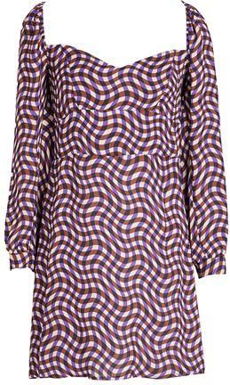 8 by YOOX PRINTED L/SLEEVE MINI DRESS