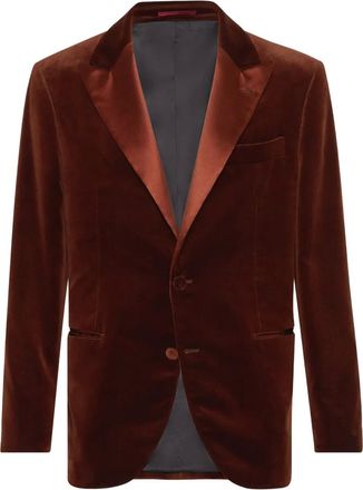 Brunello Cucinelli Blazer in misto seta - Marrone