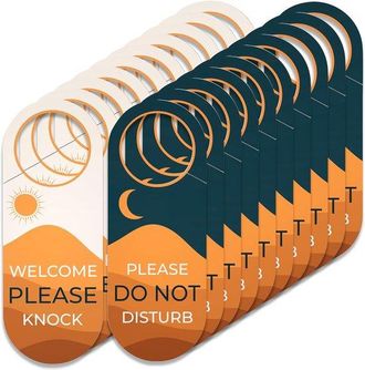 OEM Cartello non Disturbare Da Appendere Alla Porta. Benvenuti, Bussate Pure. 10 Pezzi. 22,9 &times; 8,9 Cm. Adatto Universalmente Per Camere Da Letto, Hotel, U