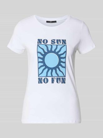 Zero T-Shirt mit Motiv-Print und Rundhalsausschnitt in Weiss, Gr&ouml;&szlig;e 34