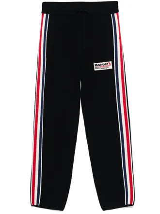 Palm Angels x Moncler Pantaloni sportivi con lavorazione a nido dape - Blu