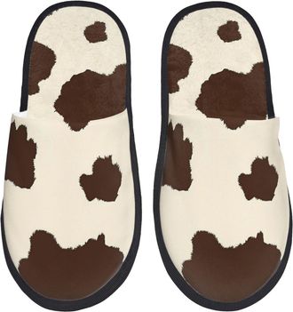 Generic Brown Cow Unisex Shoes Breathable Slippers Lightweight House Shoes For Indoor Outdoor Winter M