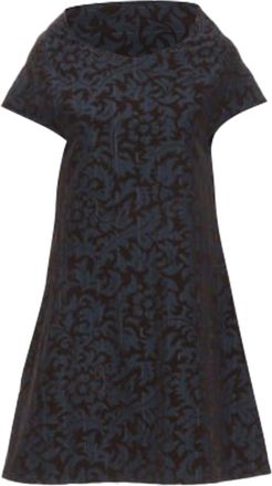 Comme Des Gar&ccedil;ons Comme des Garcons pinstripe floral devore A line dress