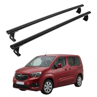 OEM Baca Para Opel Combo A Partir De 2018, Barras De Techo, Aluminio, Color Negro Claro