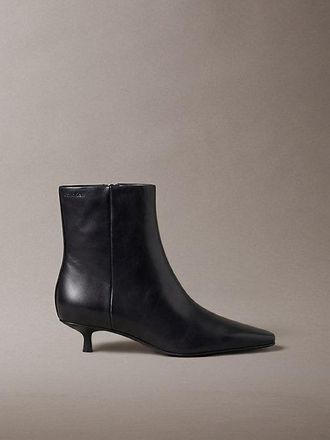 Calvin Klein Botines De Piel Con Tac&oacute;n Kitten