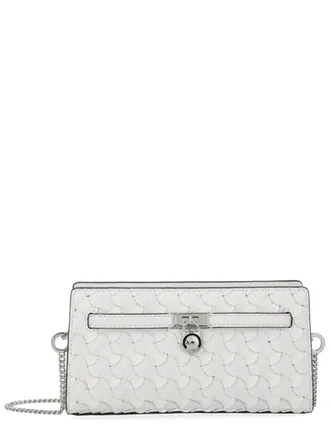 Michael Michael Kors Womens Leather Shoulder Bag White Cow