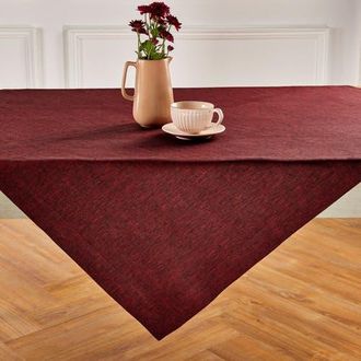 Solino Home Linen Table Throw - Athena, 52 x 52, 52 x 52 in Red Garnet at Nordstrom, Size Medium