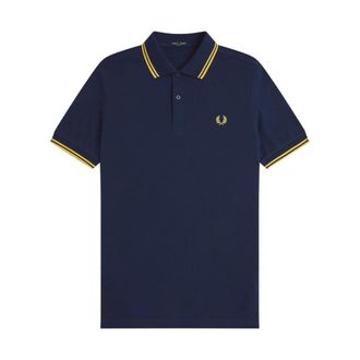 Fred Perry Polo Shirts, male, Blue, Size: M Twin Tipped Polo