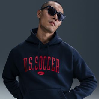 Nike USA Club Nike Mens Soccer Pullover Hoodie in Blue | HF4191-451
