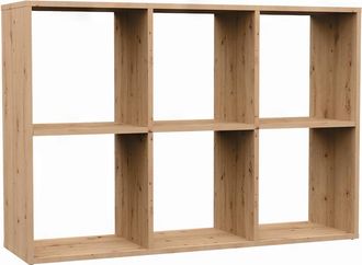 Topeshop Marion - Estanter&iacute;a Modular Con 6 Cubos - Librer&iacute;a Con 6 Compartimentos - 110x30x75 Cm - Mueble De Almacenaje